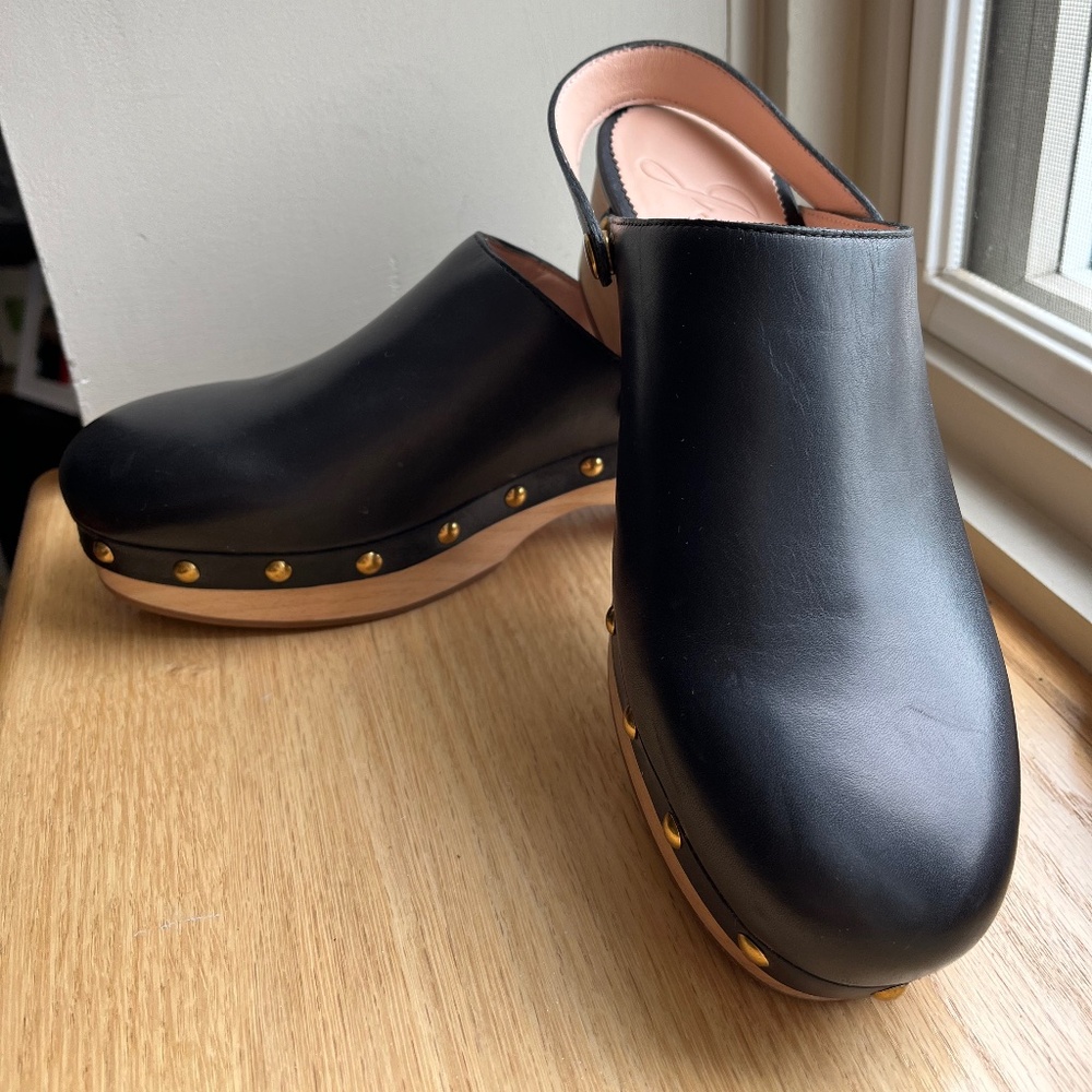 J.Crew Convertible Leather Clogs Sz. 8